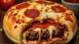 26  mit pommes Sonneberg Pizza Burger (Rind) - بيتزا برجر Sonneberg لحم