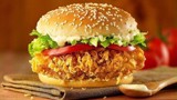 25  Crispy Burger - برجر كريسبي mit pommes